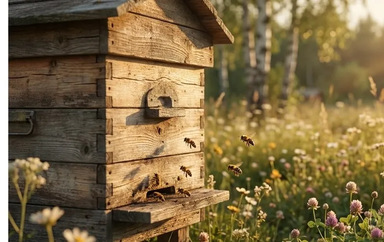 Пасека среди луга в Самарском крае