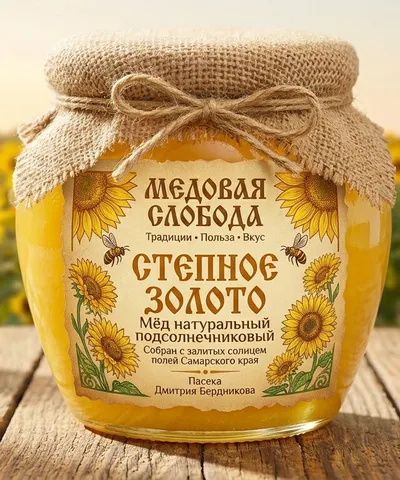 Степное золото — мёд натуральный подсолнечниковый