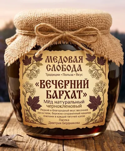 Вечерний бархат — мёд натуральный чернокленовый